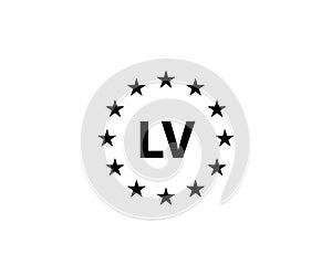Lotyšsko Európska únia vlajka vektor ilustrácie čiernobiely 