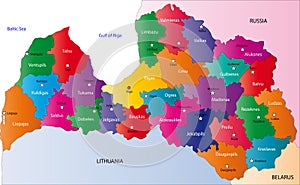 Latvia map photo