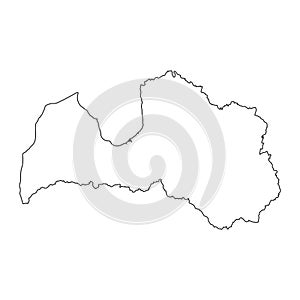 Latvia map icon vector