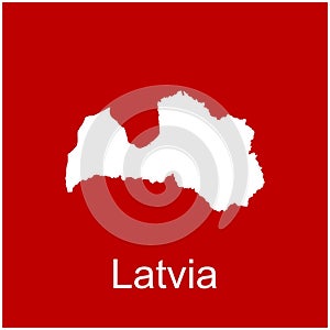 Latvia map icon vector