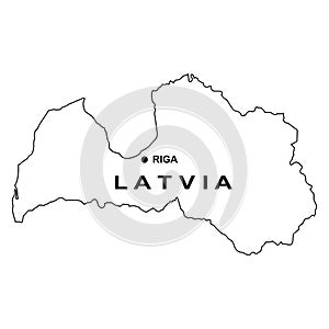 Latvia map icon