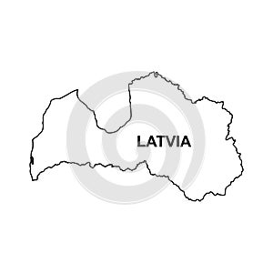Latvia map icon