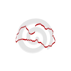latvia map icon vector symbol element