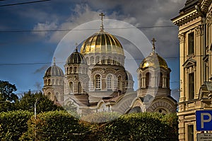 Latvia, Riga. Orthodox church in Riga of the Nativity of Christ