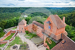 Latvian attraction - old Turaida castle. photo