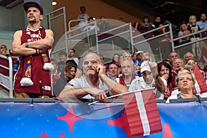 Latvian basketball fans, during game