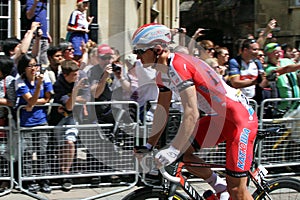 The Latvian cyclist Gatis Smukulis of Team Katusha