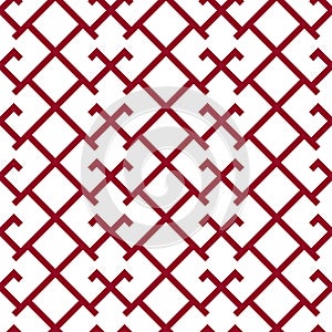 Latvian happiness cross ornamental Martina symbol seamless pattern. Vector illustration