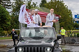 Latvian 3x3 basketball team, Tokyo Olympics gold medalists arrives at Riga International Airport