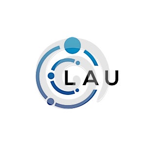 LAU letter technology logo design on white background. LAU creative initials letter IT logo concept. LAU letter design