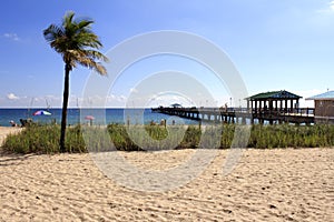 Lauderdale-by-the-Sea, Florida Beach and Pier