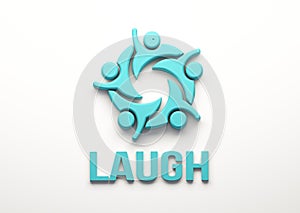 Laugh People Group. 3D Render Illustration