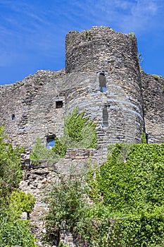 Laugharne Castle in Carmarthenshire south Wales