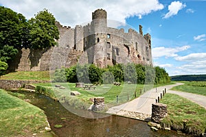 Laugharne castle, wales, pic taked in a sunny day photo