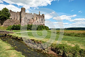 Laugharne castle, wales, pic taked in a sunny day photo