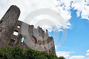 Laugharne castle, wales, pic taked in a sunny day photo
