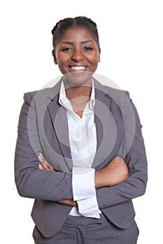 Laughing african businesswoman