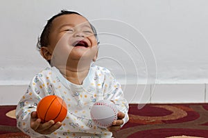 Laughing baby.