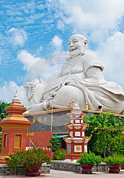 Laughing Buddha of Vinh Trang Pagoda, Vietnam