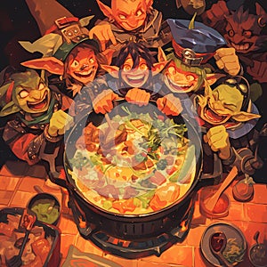 Laughing Elves Cook Hearty Soup
