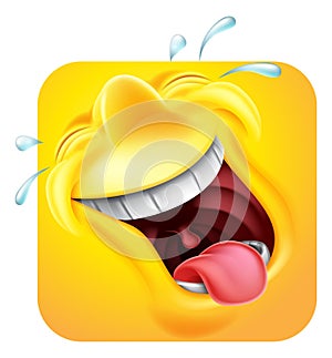 Laughing Emoji Emoticon Icon 3D Cartoon Character