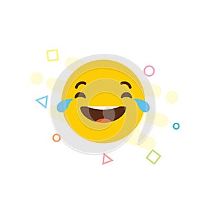 Laughing Emoji icon design vector