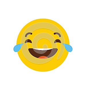 Laughing Emoji icon design vector