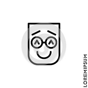 Laughing, emoticon icon. Nice smile. Funny, face vector. Humor, smile, smiley, positive symbol for web and mobile