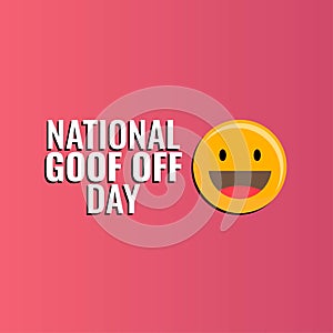 Laughing emoticon icon vector. National Goof Off Day Design Concept, suitable for social media post templates, posters, greeting c