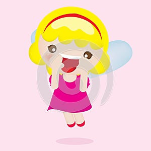 laughing fairy. Vector illustration decorative design