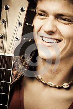 Laughing guitarist