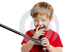 Cute Boy Singing