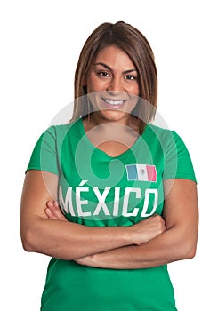 Sonriente mexicano aprobado espalda 