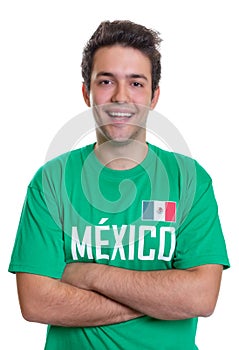 Sonriente mexicano Deportes ventilador aprobado espalda 