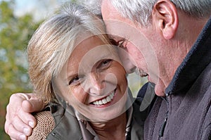 Laughing middleaged couple