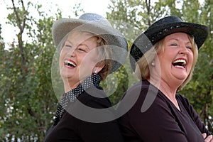 Laughing older women