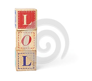 Laughing Out Loud Wooden Alphabet Blocks