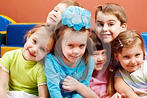 Laughing preschoolers