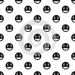 Laughing smiley face pattern, simple style