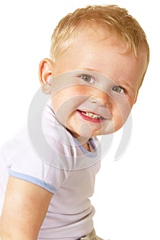 Laughing toddler boy