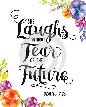 She Laughs without fear of the future