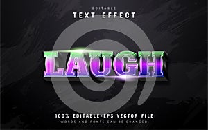 Laught text, gradient style text effect photo