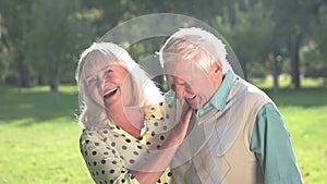 Laughter of senior couple.