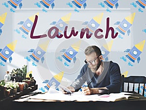 Launch Begin Introduce Startup Campaign Kick Off Concept