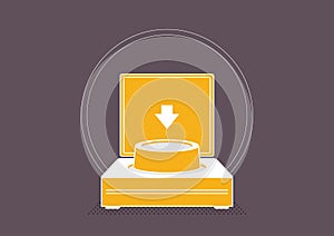 Launch button icon. Vector illustration