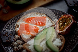 Launch with Grain bread with fried egg