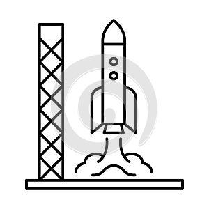 Launch Line Style vector icon which can easily modify or edit