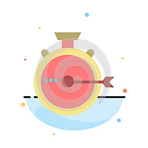 Launch, Management, Optimization, Release, Stopwatch Abstract Flat Color Icon Template
