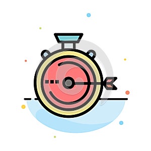 Launch, Management, Optimization, Release, Stopwatch Abstract Flat Color Icon Template