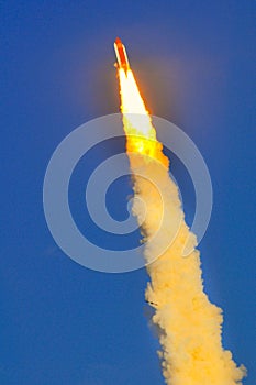 Launch of NASA Space Shuttle Discovery, STS-133, from Kennedy Space Center - Smoke Plume